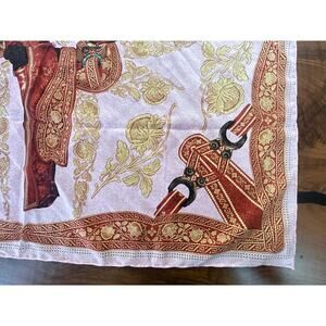 Pineda Covalin Mexico Silk Scarf Charrería Charro Saddle Pink Greca